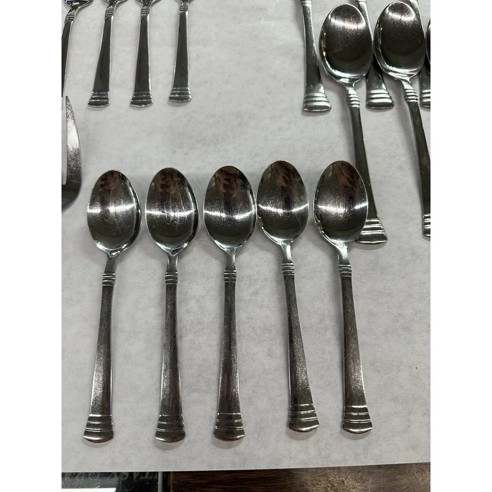 Cambridge Stainless China Codie 41 Pc Flatware‎ Set